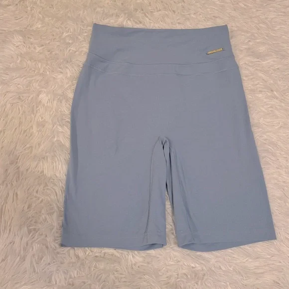 Gymshark Light Blue Bike Shorts - Picture 3 of 7